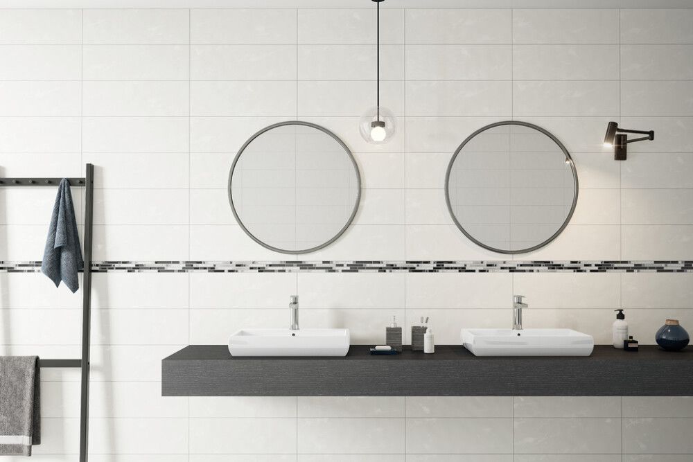 Seinälaatta Sherpa 20 x 60 cm Valkoinen