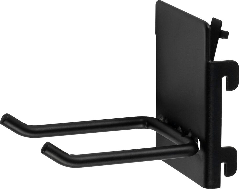 Tuplakoukku Lundbergs Garage Musta 2 kpl