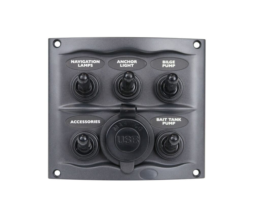 Virtakytkinpaneeli BEP 5-os. + 2 x USB