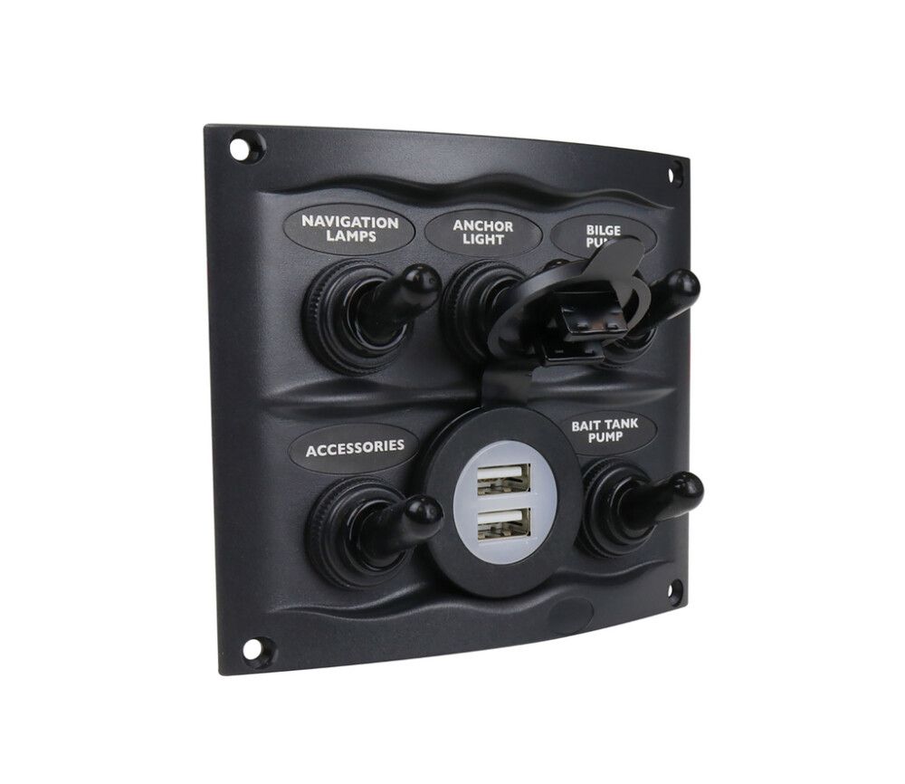 Virtakytkinpaneeli BEP 5-os. + 2 x USB