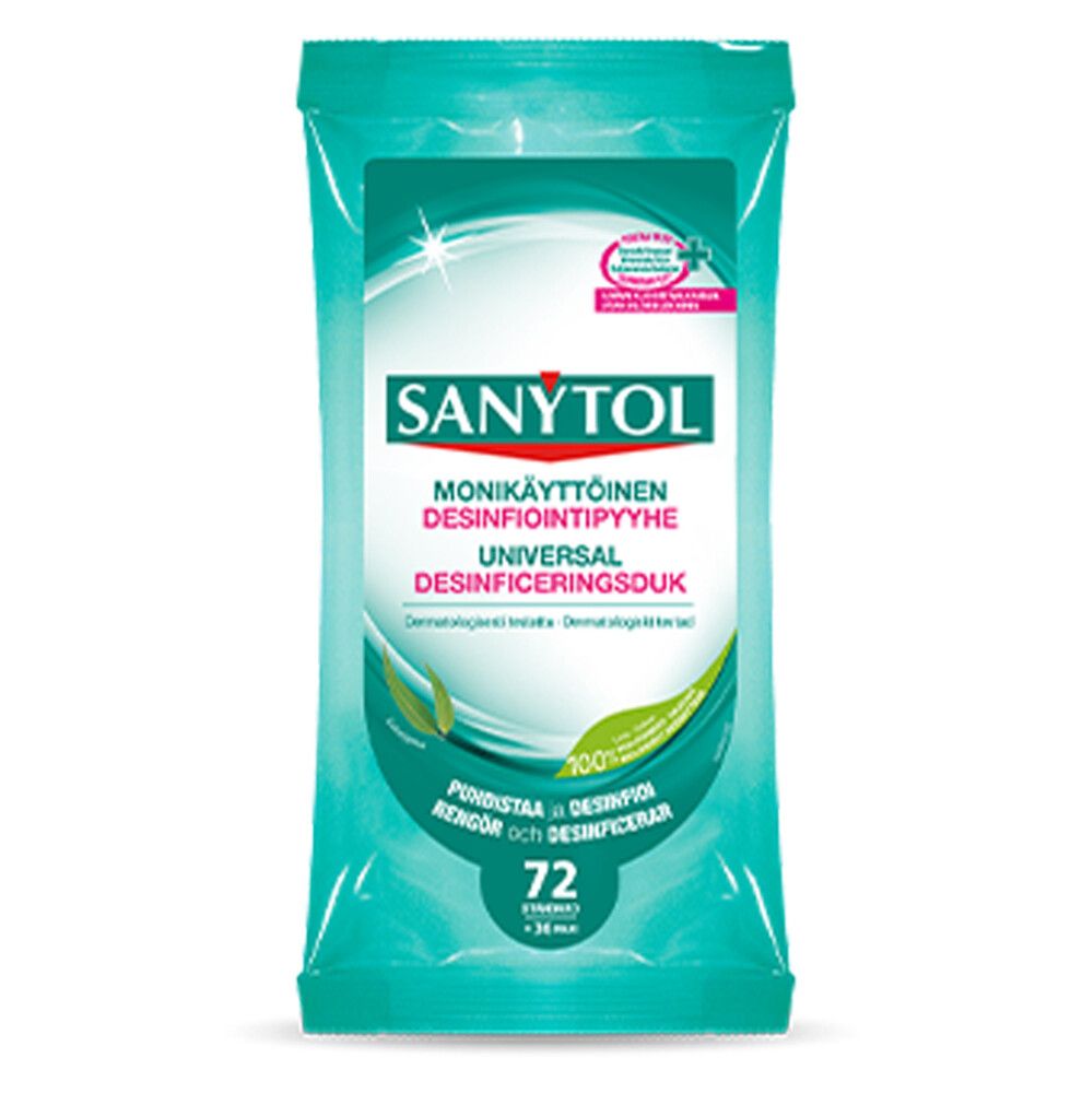 Desinfiointipyyhkeet Sanytol Eukalyptus 72 Kpl