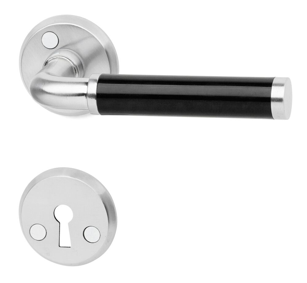 Väliovenpainike avainkilvellä Habo A383-2991 musta/harjattu kromi