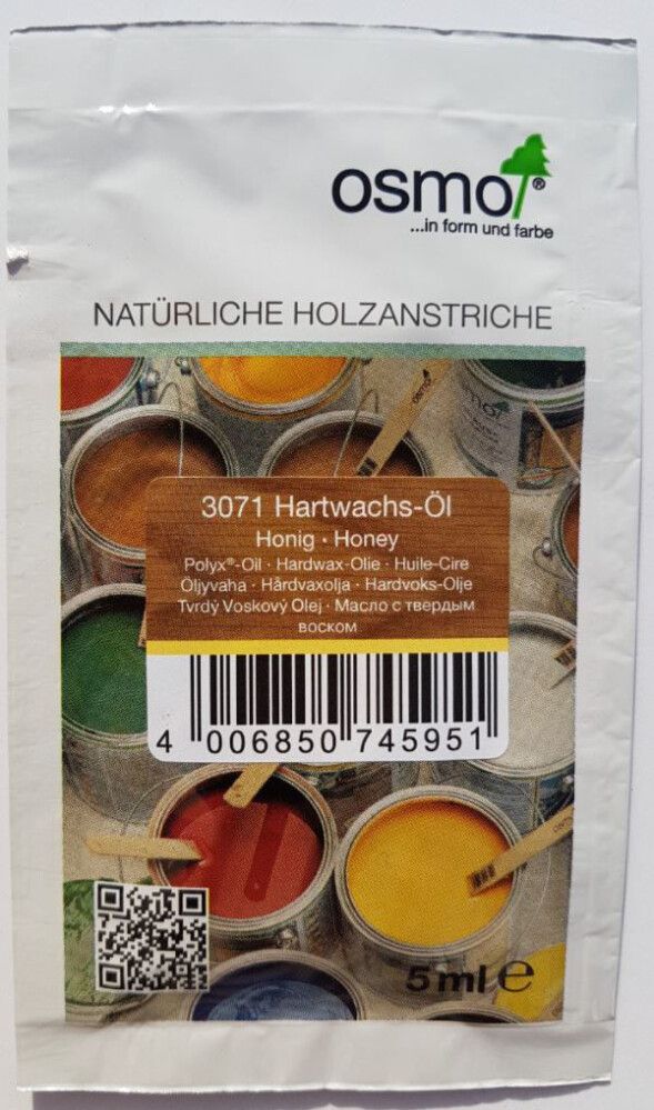 Näytepussi Öljyvaha Osmo Color 3071 vaalea tammi 5ml