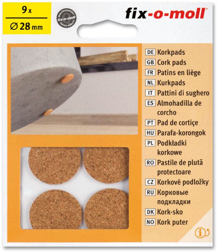 Korkkitassu Fix-o-moll 28 mm 9 kpl