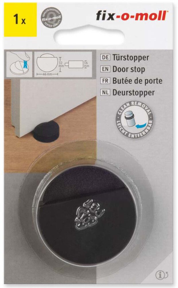 Ovenpysäytin Fix-o-mill musta 46 x 16 mm