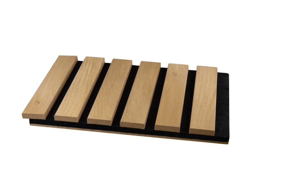 Kattoakustiikkapaneeli Maler Louvre Acoustic Natur Tammi 23 x 300 x 2800 mm