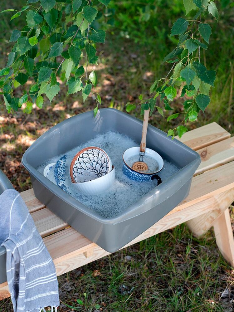 Huuhteluallas Orthex 10 l kivenharmaa 37 x 40 x 16 cm