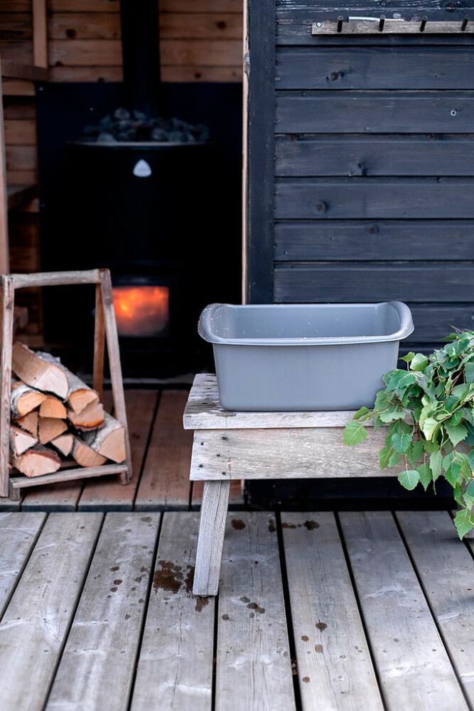 Huuhteluallas Orthex 10 l kivenharmaa 37 x 40 x 16 cm