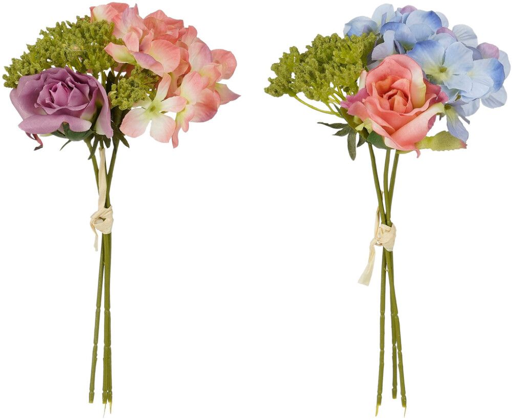 Silkkikasvi Ruusu-Hortensia kimppu lajitelma