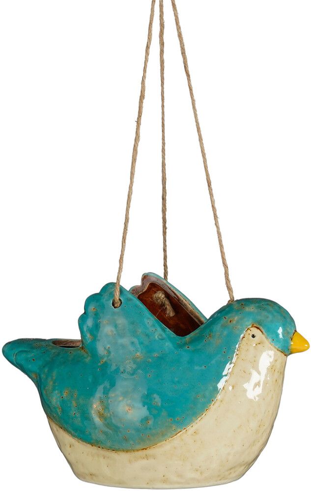 Amppeliruukku lintu 22,5 x 13,5 x 13,5 cm sininen