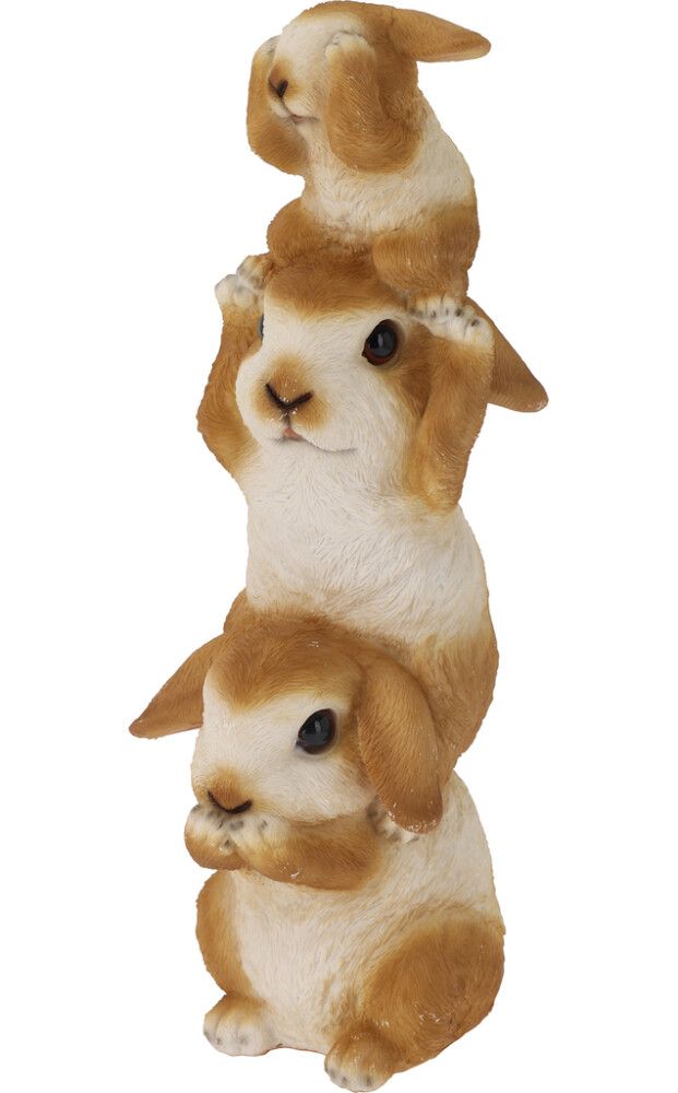 Puutarhapatsas kolme jänistä 30 cm