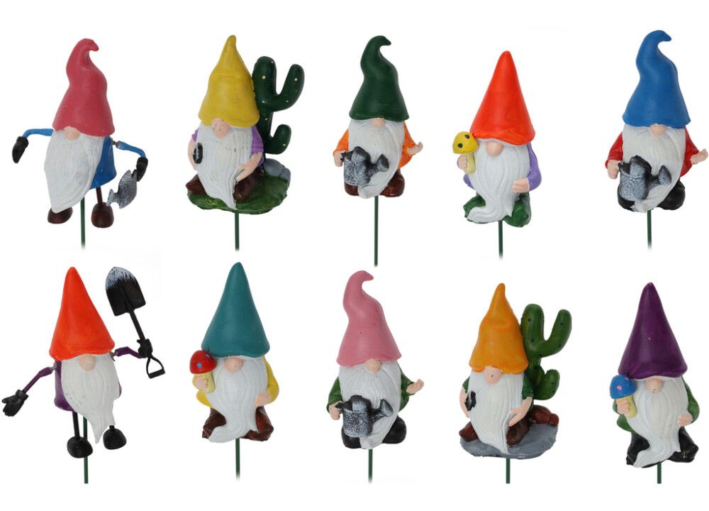 Puutarhakoriste tonttu tikulla 39 cm lajitelma