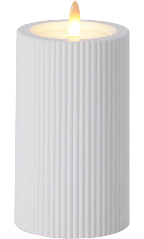 LED-pöytäkynttilä 7,5 x 12,5 cm valkoinen