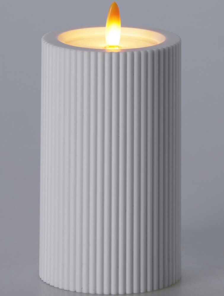 LED-pöytäkynttilä 7,5 x 12,5 cm valkoinen