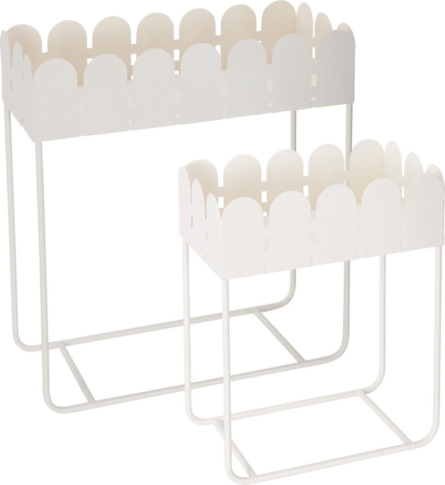 Kukkapöytä 36,5 cm luonnonvalkoinen