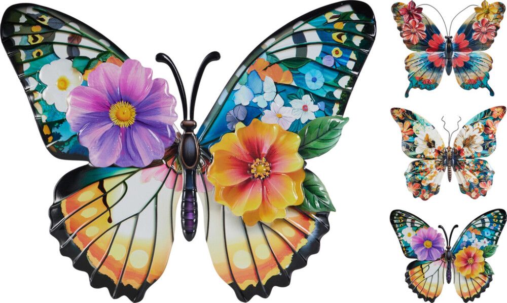 Seinäkoriste Perhonen lajitelma 35 cm