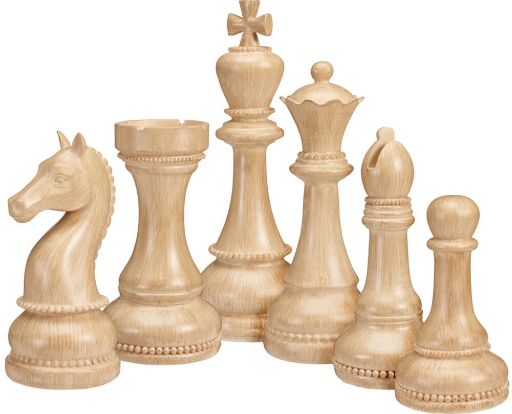 Shakkinappulat beige 6 kpl