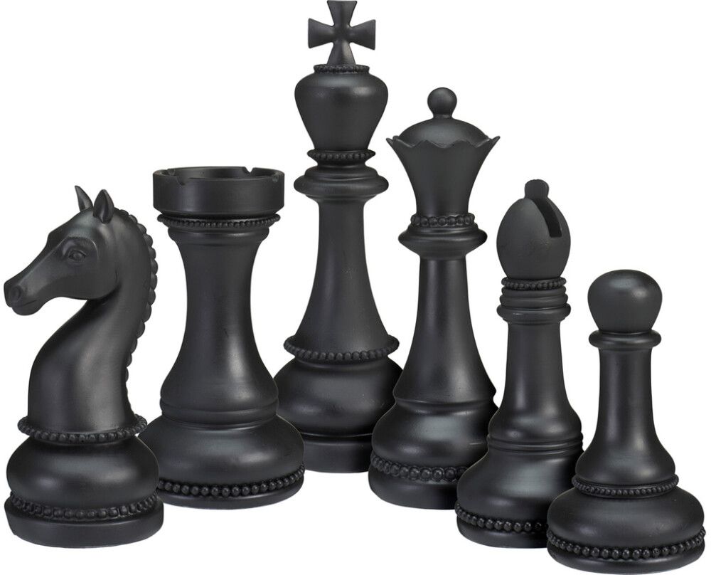 Shakkinappulat musta 6 kpl