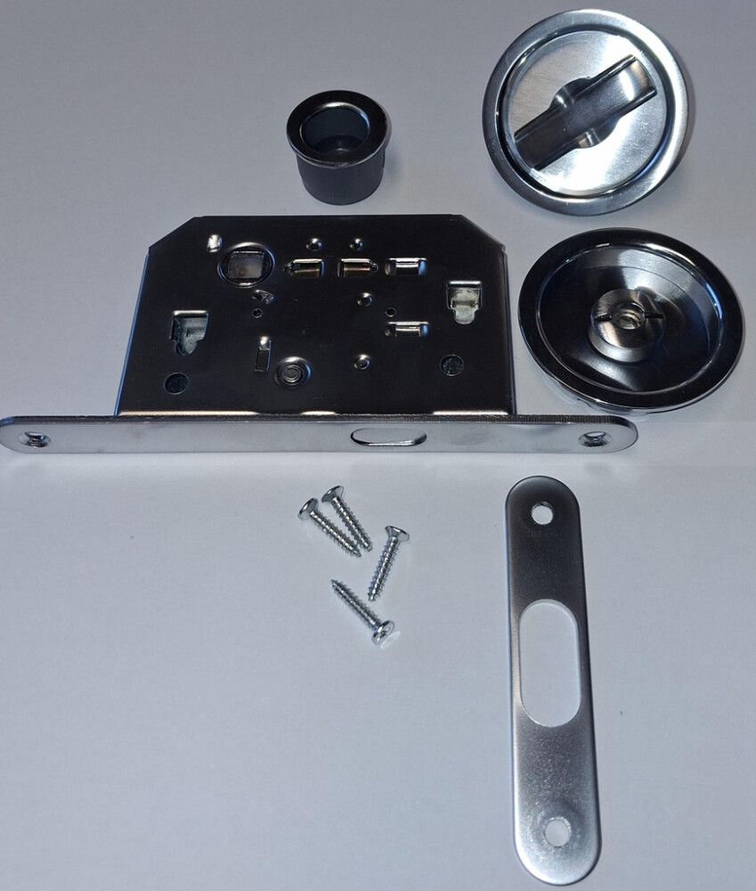 Liukuoven lukkosetti Solid Elements kromi