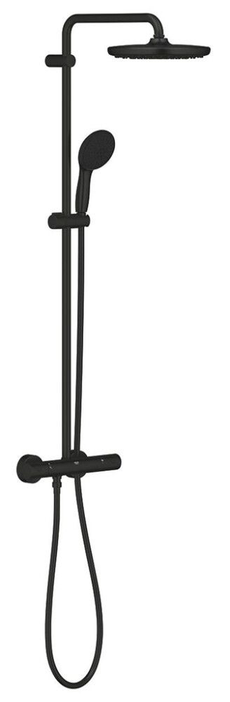 Suihkujärjestelmä Grohe Tempesta System mattamusta Ø 25 cm