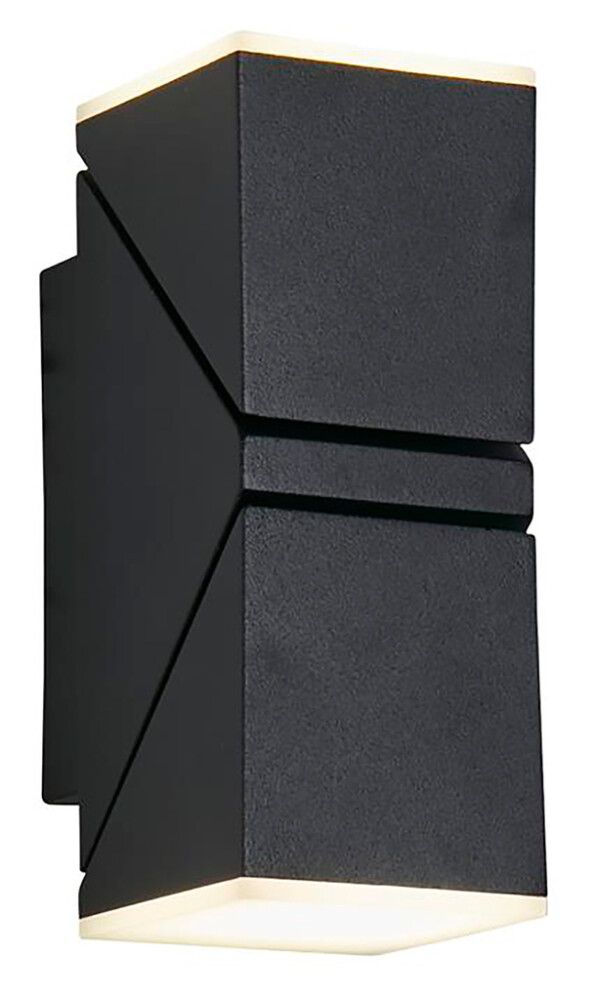 LED-ulko­seinävalaisin Searchlight Montana 2-os musta ⌀ 6,2 cm IP44