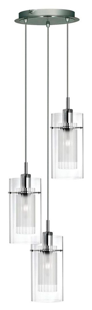 Riippuvalaisin Searchlight Duo 3-os kromi ⌀ 26 cm