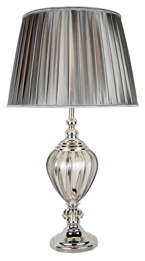 Pöytävalaisin Searchlight Greyson kromi ⌀ 38 cm