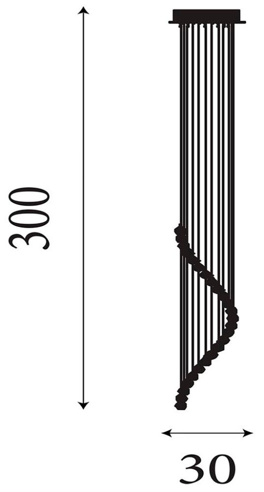 Riippuvalaisin Searchlight Hallway 5-os kromi ⌀ 30 cm