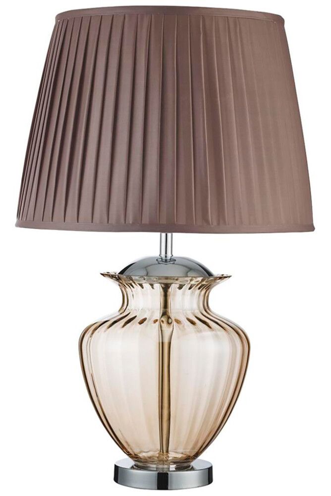 Pöytävalaisin Searchlight Elina meripihka/ruskea ⌀ 42 cm