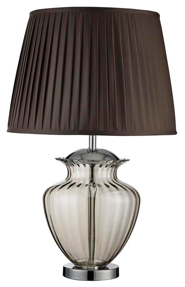 Pöytävalaisin Searchlight Elina meripihka/ruskea ⌀ 42 cm