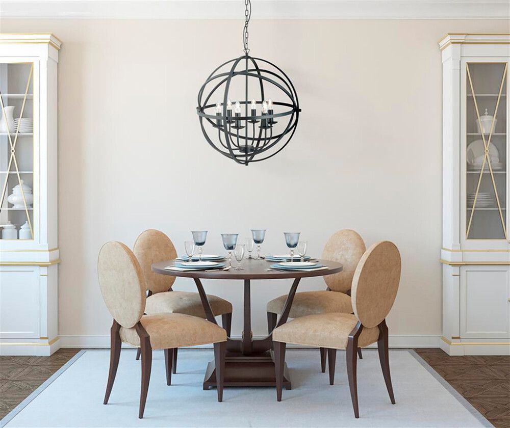 Riippuvalaisin Searchlight Orbit 6-os musta ⌀ 60 cm