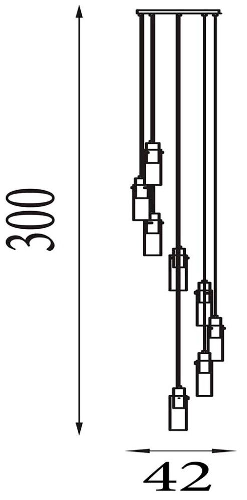 Riippuvalaisin Searchlight Sweden II 8-os ruskea ⌀ 42 cm