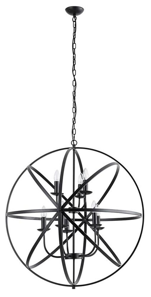 Riippuvalaisin Searchlight Orbit 8-os musta ⌀ 82 cm