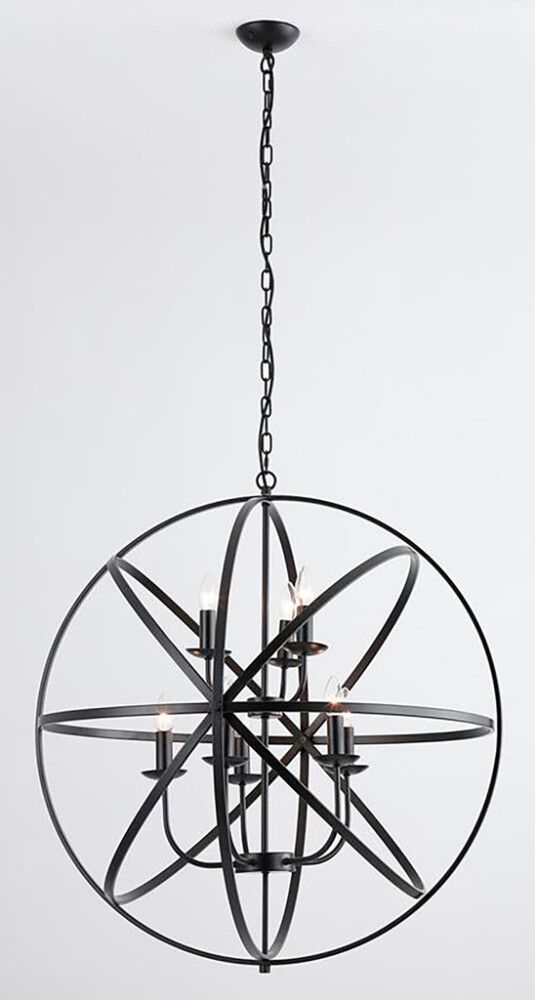 Riippuvalaisin Searchlight Orbit 8-os musta ⌀ 82 cm