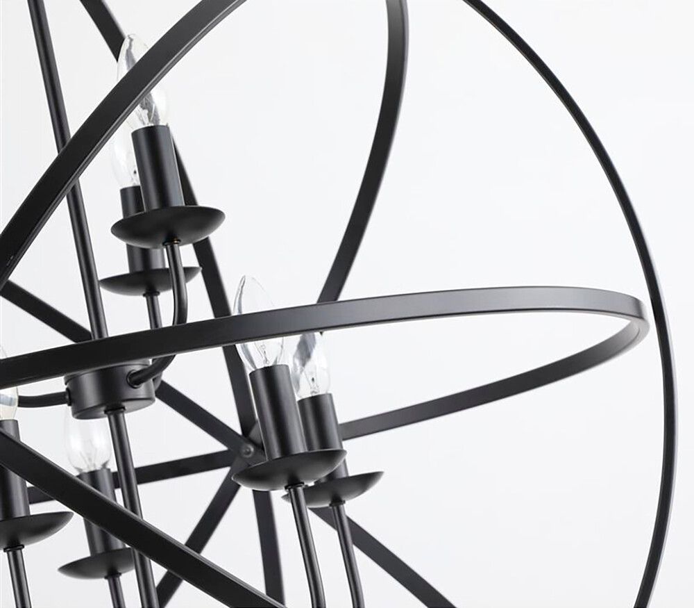 Riippuvalaisin Searchlight Orbit 8-os musta ⌀ 82 cm
