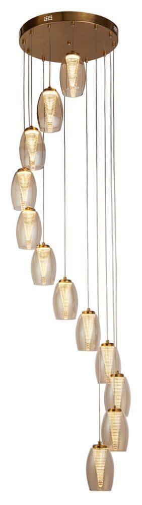 LED-riippuvalaisin Searchlight Cyclone 12-os pronssi ⌀ 52 cm