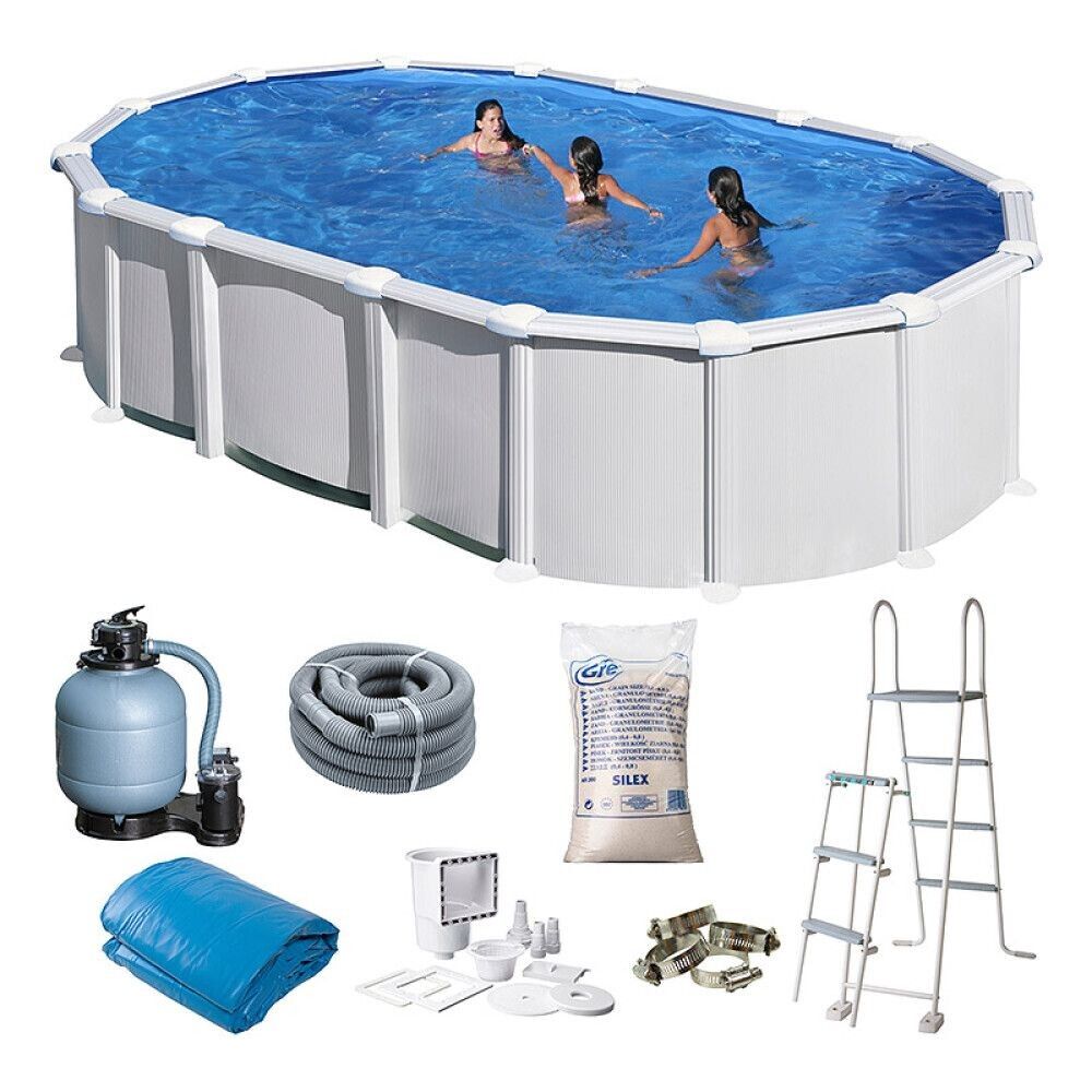 Uima-allas Swim & Fun ovaali 730 x 375 x 132 cm valkoinen