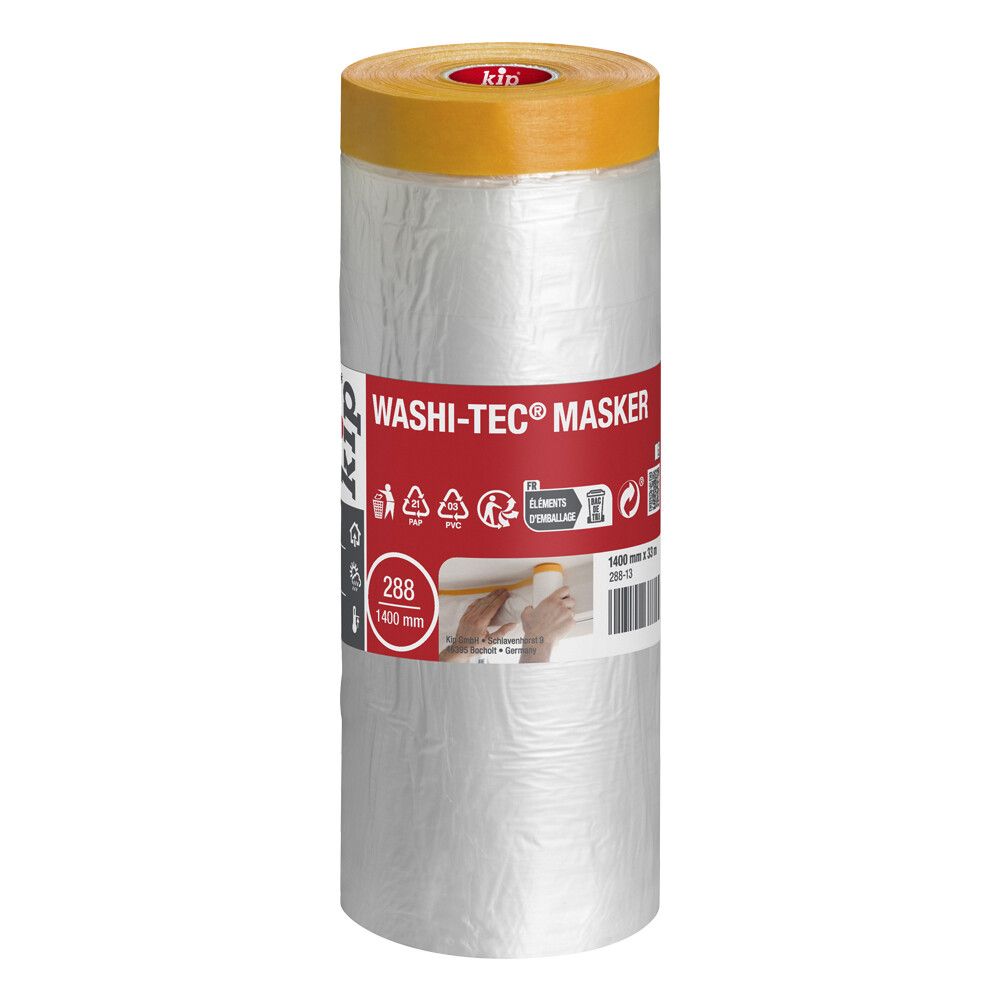 Suojamuovi + Teippi Kip Washi-Tec 288 1400 mm x 33 m