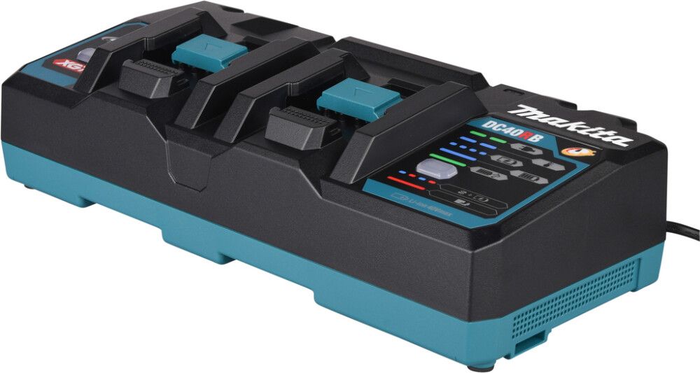 Laturi Makita DC40RB XGT 40V kahdelle akulle