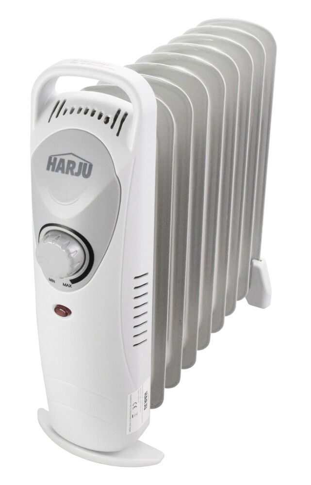 Öljytäytteinen minilämmitin Harju 9-lohko 1000 W valkoinen 40 x 11 x 38,5 cm
