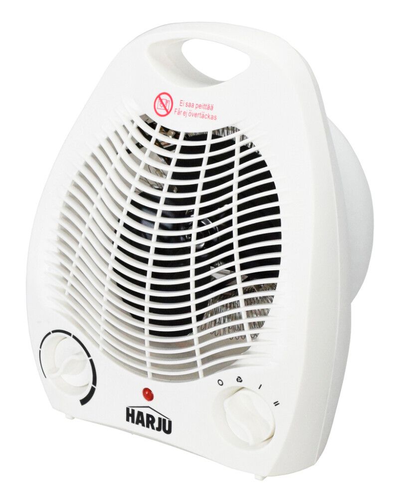 Lämpöpuhallin Harju 1000/2000 W valkoinen 22 x 13,5 x 22 cm