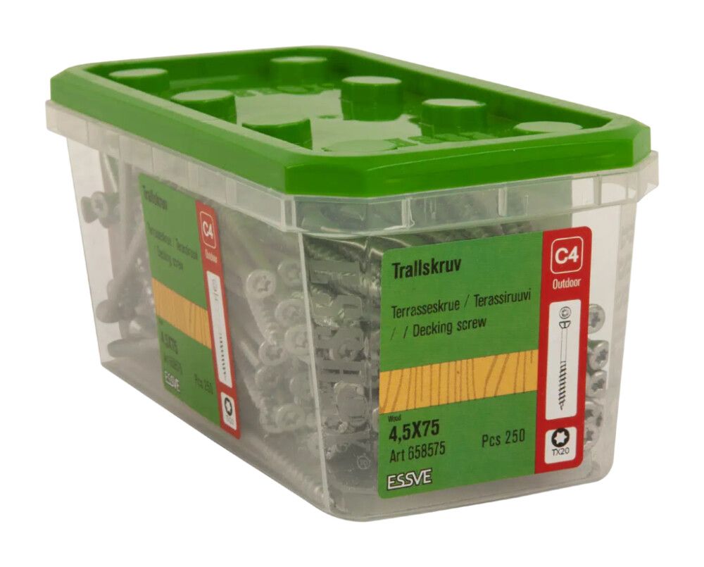 Terassiruuvi Essve C4 4,2 x 75 mm 250 kpl