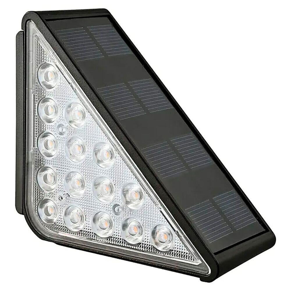 Solar porrasvalo BAUHAUS musta 9 x 9 x 4,8 cm IP54 2 kpl/pkt