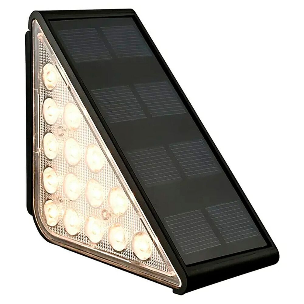 Solar porrasvalo BAUHAUS musta 9 x 9 x 4,8 cm IP54 2 kpl/pkt