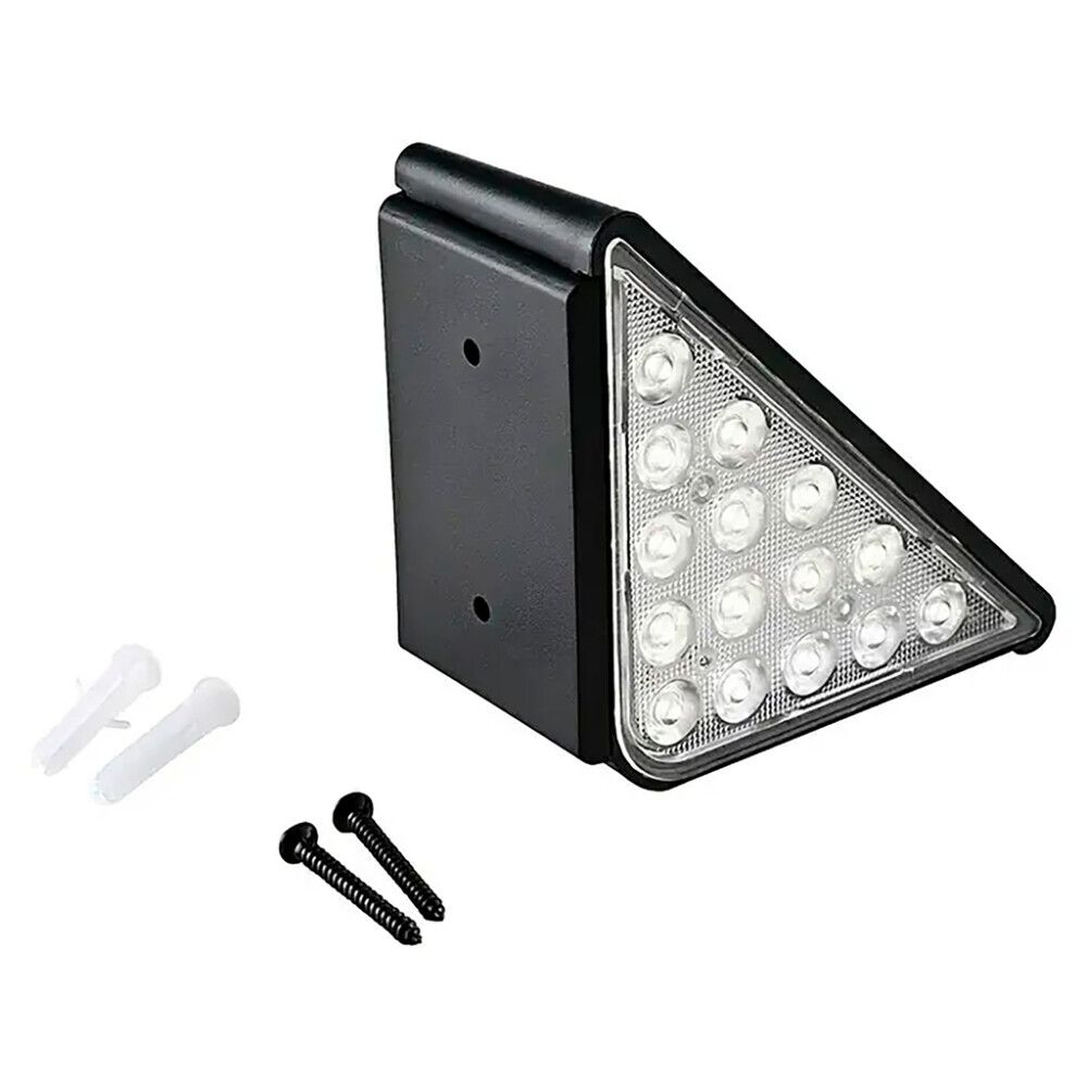 Solar porrasvalo BAUHAUS musta 9 x 9 x 4,8 cm IP54 2 kpl/pkt