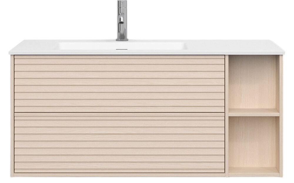 Allaskaappi Svedbergs Epos Jalusi vaalea saarni 100 x 45 cm, vasen