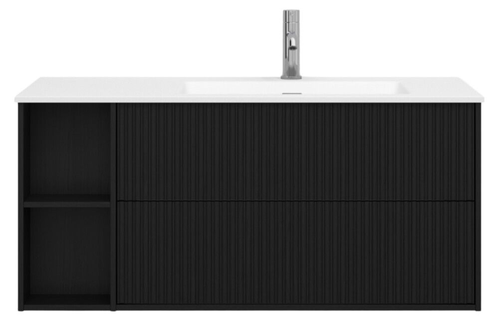 Allaskaappi Svedbergs Epos Svall musta saarni 100 x 45 cm, oikea