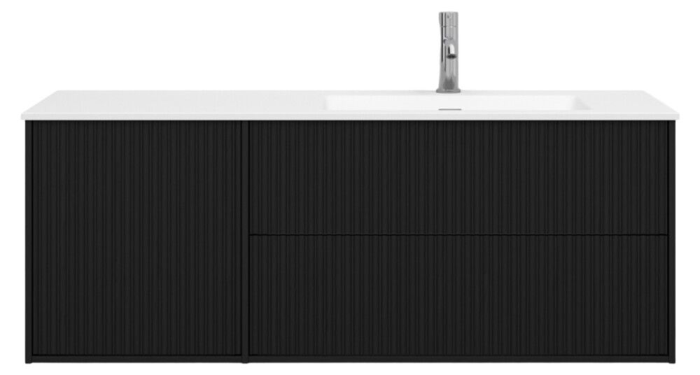 Allaskaappi Svedbergs Epos musta saarni 120 x 45 x 45 cm, 3 ltk