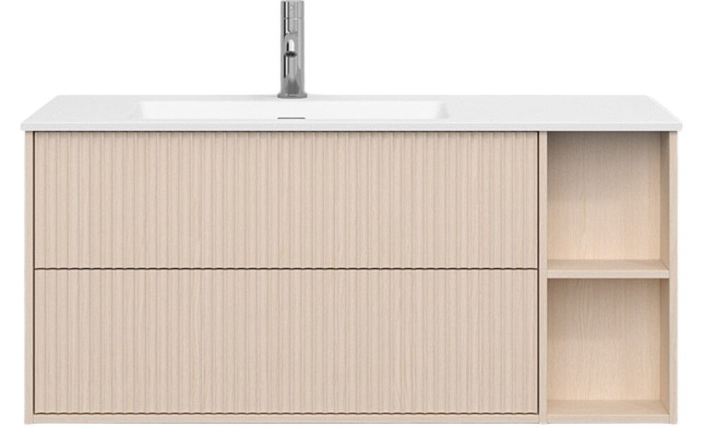 Allaskaappi Svedbergs Epos Svall vaalea saarni 100 x 45 cm, vasen