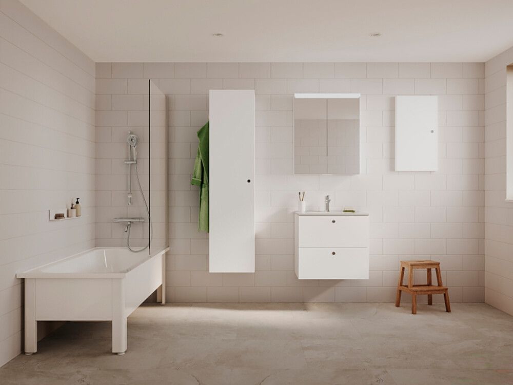 LED-peilikaappi Svedbergs Intro mattavalkoinen 55 cm